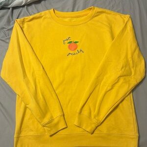 Yellow graphic crewneck